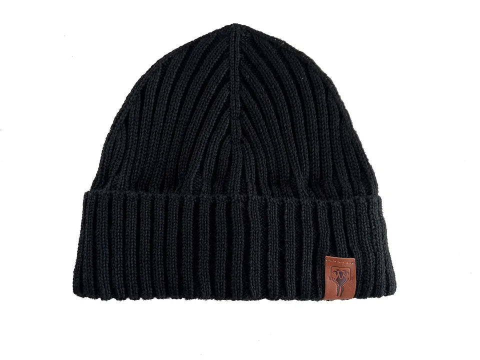gr-ezi-bag-merino-fisherman-beanie-black-merinowolle-mit-fleece-innenband-winter image 1