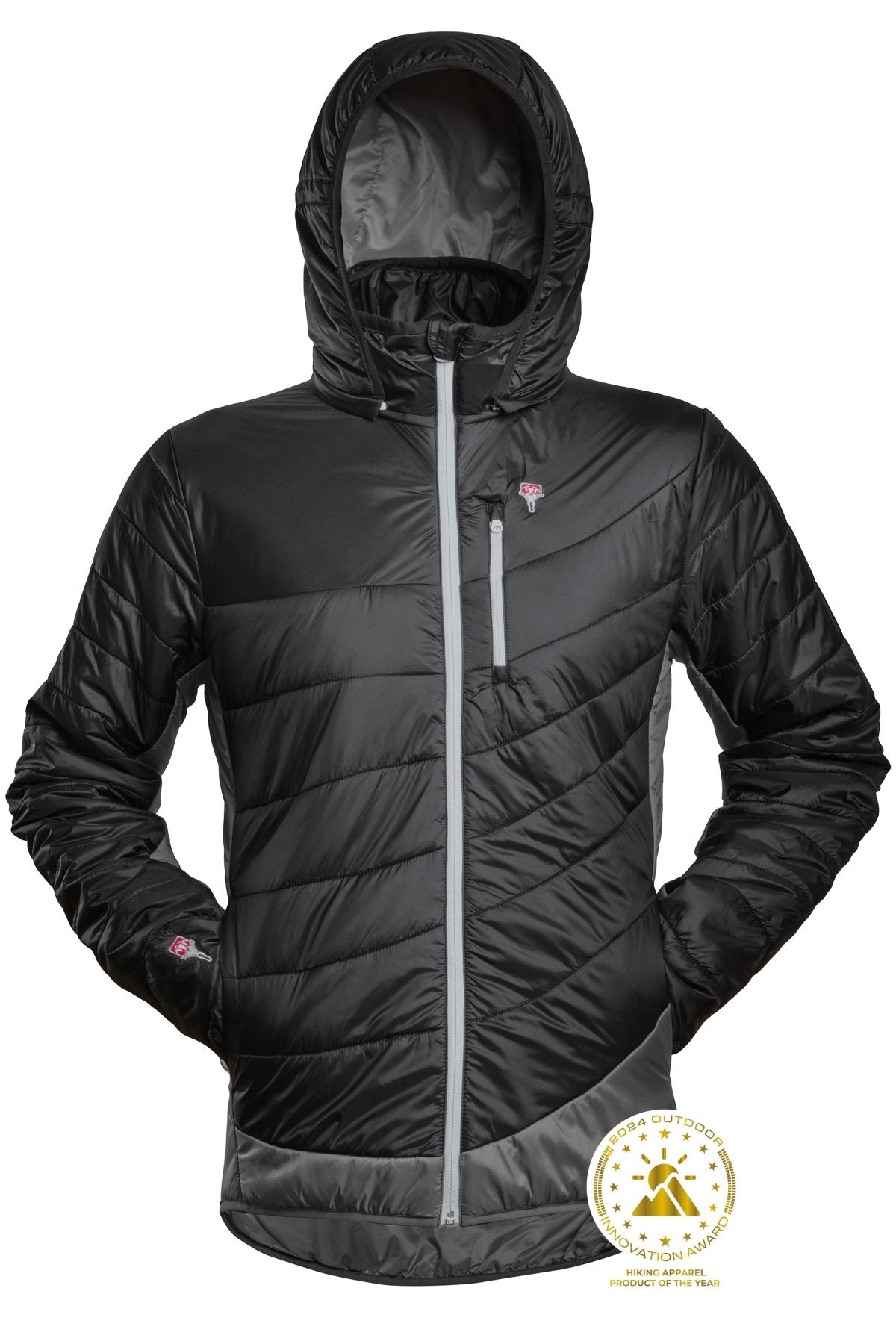 gr-ezi-bag-refreshful-silkwool-jacket-herren-isolationsjacke-black-grey-wolle-re image 2