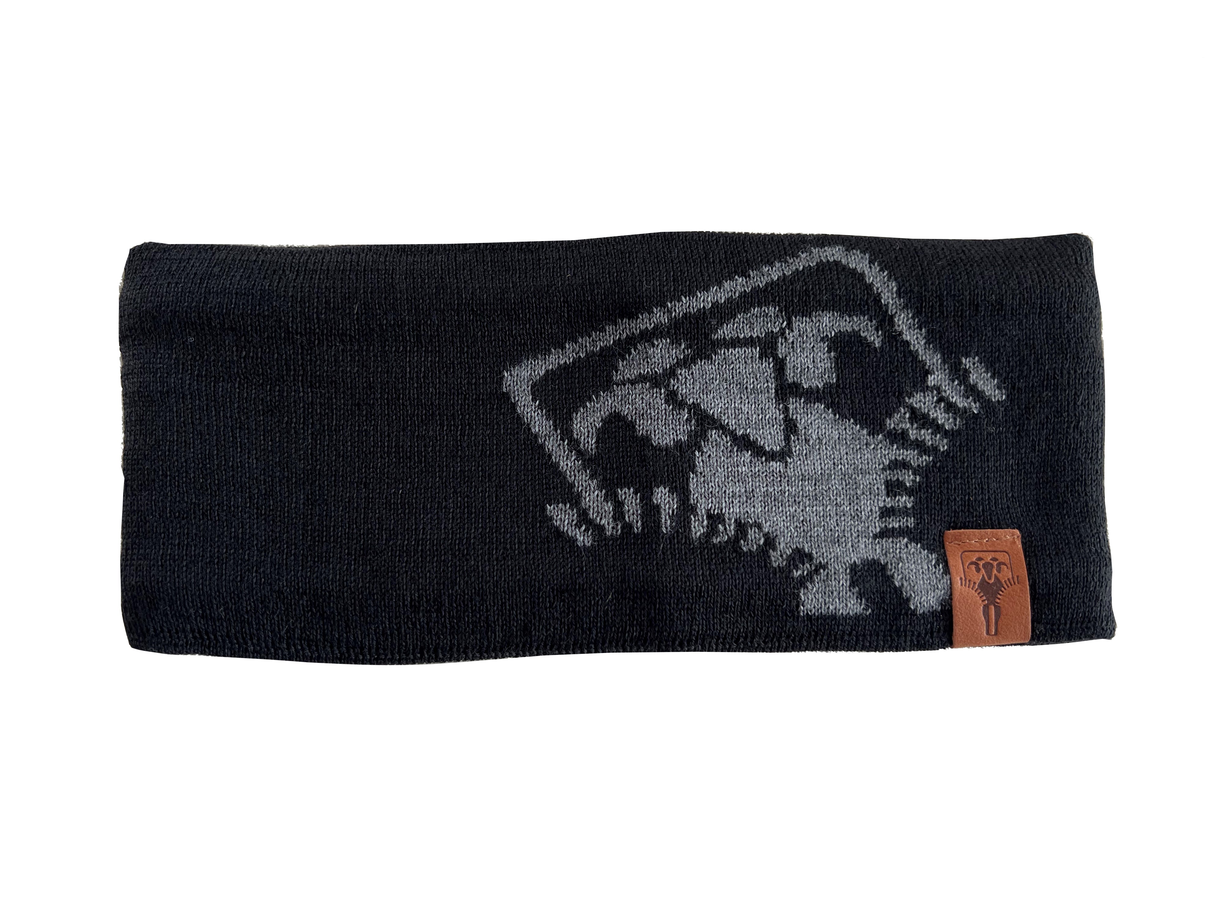 gr-ezi-bag-merino-headband-large-logo-stirnband-mit-fleece-innenband-schwarz image 1