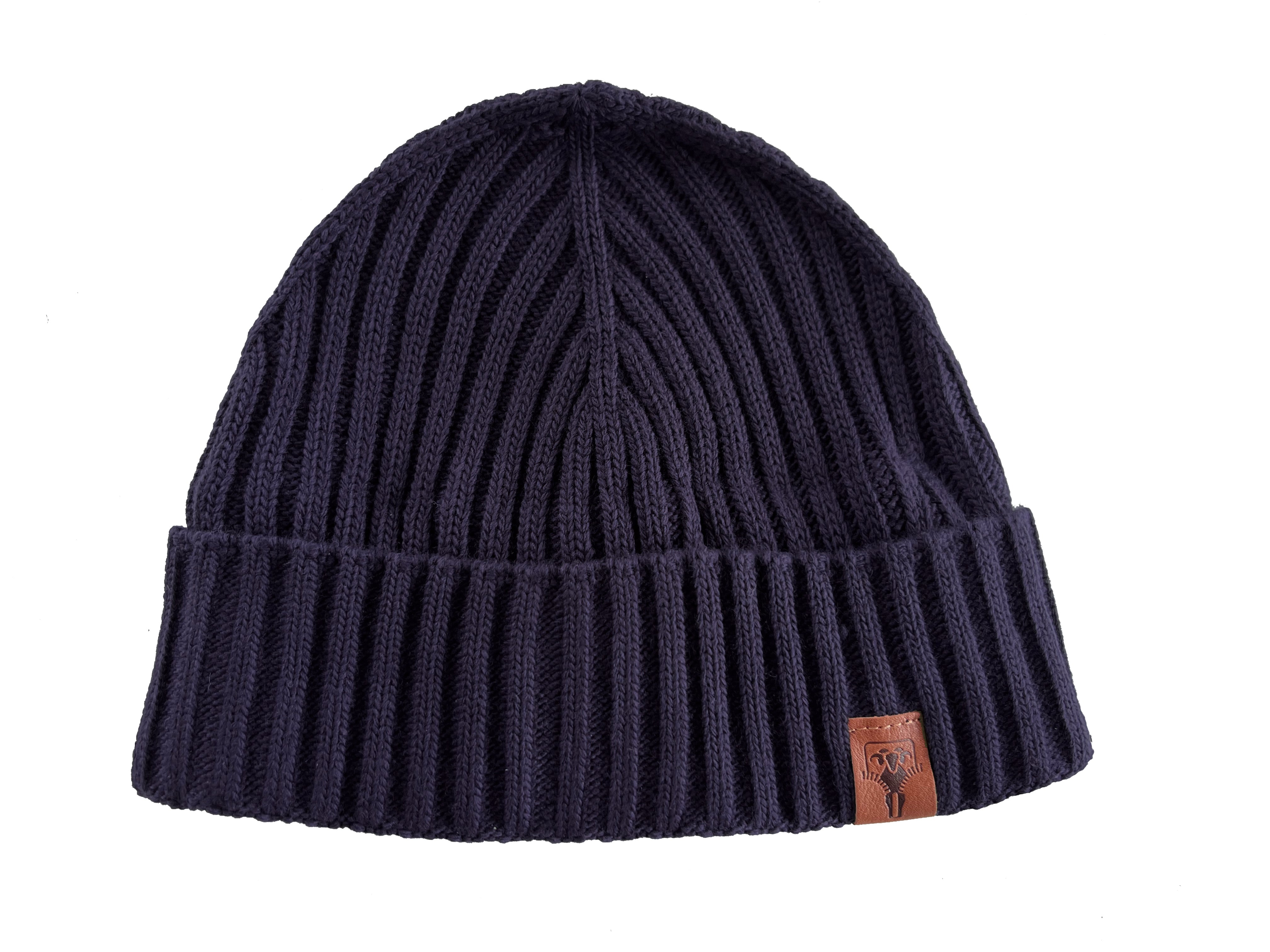 gr-ezi-bag-merino-fisherman-beanie-merino-m-tze-mit-fleece-innenband-saphir-blue image 1